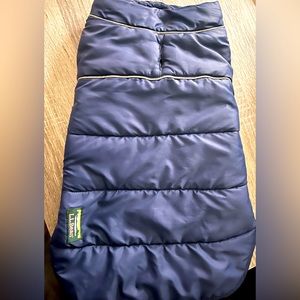 L.L Bean Blue Puffer Dog Jacket Size Large